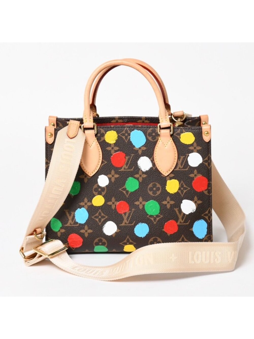 Louis Vuitton 2-Way Shoulder Bag On The Go PM Yayoi Kusama Dot Paint